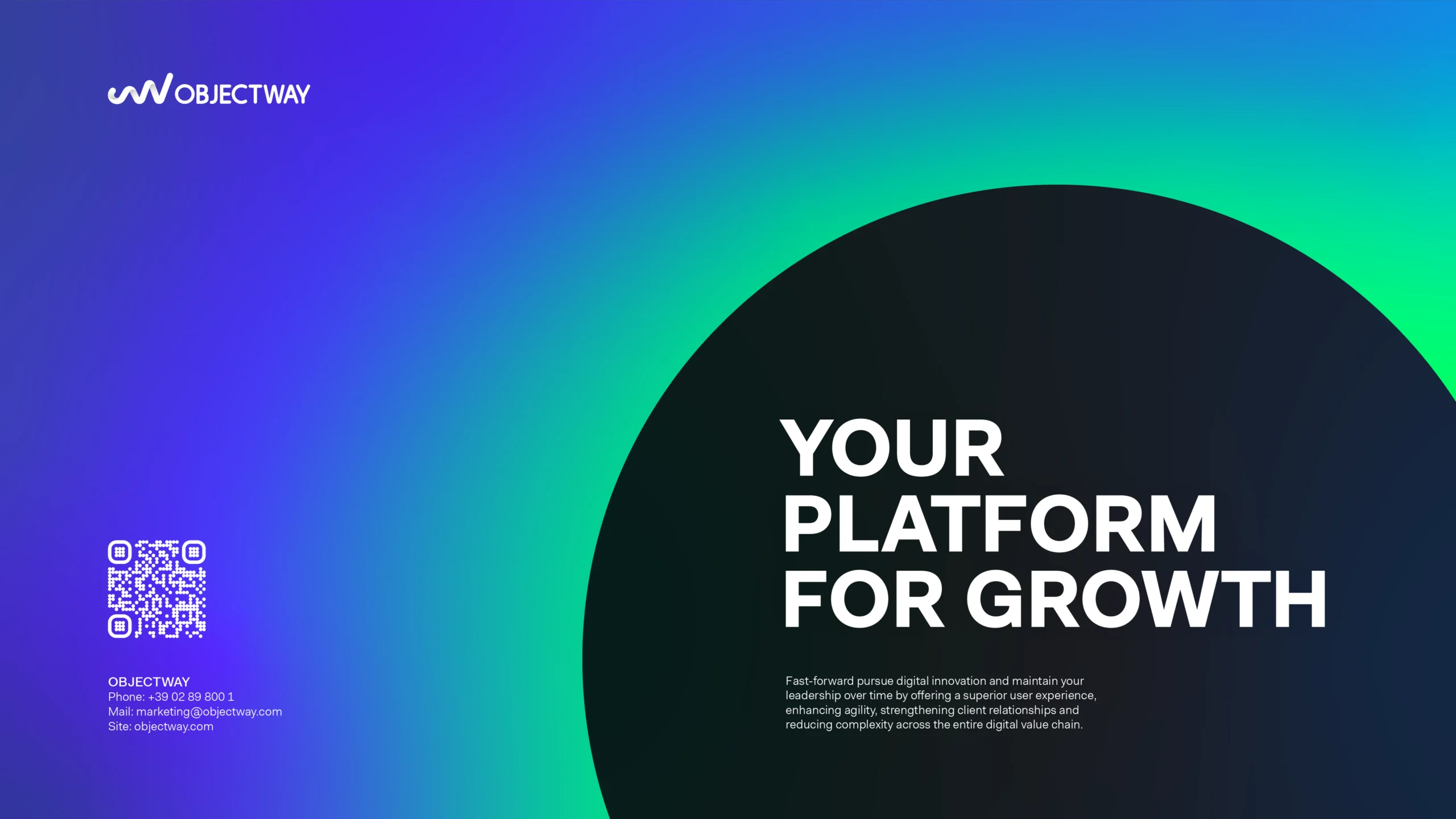 Objectway Branding Design Cover Platform brochure